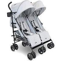 My Babiie MB12 Double Stroller – Twin Pushchair from Birth to 15kg (Approx. 3 Years), Lightweight, Compact Umbrella Fold, Travel Buggy with 2 Cup Holders, Rain Cover – Grey