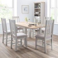 Richmond Flip Top Dining Table Grey and Oak 2 Man Home Del