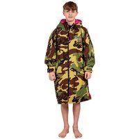 Dryrobe Kids Advance Short Sleeve Robe 5-9 yrs - Camo Pink