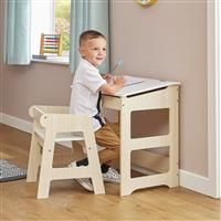 Liberty House Toys Kids Scandi Study Desk and Chair Set, white