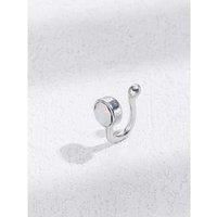 White Stone Nose Clip Body Jewellery