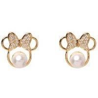 Minnie Mouse Gold Earring - Silver