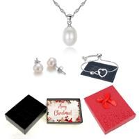 Necklace, Bracelet & Earrings - Xmas Box - Silver