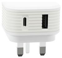 Juice 45W USB-A & USB-C Dual Port Mains Charger - White