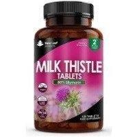 Milk Thistle Tablets 4000mg - 80% Silymarin High Strength - 120 Tablets - Milk Thistle Supplements - Vegan, GMO-Free, Gluten-Free, Made in The UK, Food Supplement - Milk Thistle Capsules Alternative