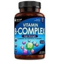 Vitamin B Complex High Strength and Absorbency All 8 Essential B Complex Vitamins Per Small Tablet ( B1 B2 B3 B5 B6 B7 B9 & B12 ) Plus VIT C Vegan, Gluten-Free, GMP, Made in The UK 120 Tablets