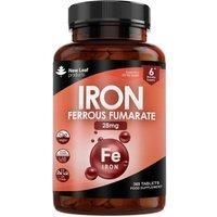 Gentle Iron Tablets 15mg High Strength (1 Year Supply) Ferrous Fumarate Iron - Vegan Iron Supplements for Men & Women Health - Reduction in Tiredness and Fatigue, Supports Immune Health & Energy