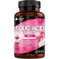 Folic Acid 400 mcg - Folic Acid Tablets 120 Folic Acid High Strength Pregnancy Vitamins - Pregnancy Vitamins for Women - Vegan Folic Acid Supplements - Vitamin B9 Supports Maternal Tissue Growth