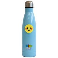 Mindful Collection Stainless Steel Bottle with Smiley Popper - Blue - Haico - Mindfulness For Kids - Back To School - Stationery