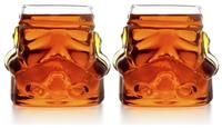 Thumbs Up Original Stormtrooper Helmet Shaped Whisky Glass Set of 2, Transparent, for Whiskey, Bourbon, Scotch & Gin, 300ml Each, Perfect Whiskey Glass Gift Set for Men