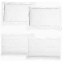 Kyniog - Pillow Cases Pack Cotton White 4 100% 300 50 x 75 cm (2 Ox 2