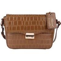 'Elegance' Croc Embossed Leather Cross Body Bag