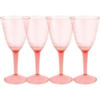 Summerhouse Set of 4 Plastic Wine Glasses - Candy Pink