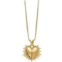 Rachel Jackson Electric Deco Gold Heart Necklace