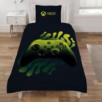 Xbox Pattern Kids Black and Green Bedding Set - Single