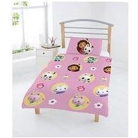 Gabby'S Dollhouse Gabby And Friends Duvet Cover Set - Pink