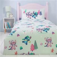 Disney Stitch Christmas Kids Bedding Set - Single