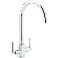 Streame by Abode Brolle Swan Dual-Lever Mono Mixer Kitchen Tap Chrome (871JM)