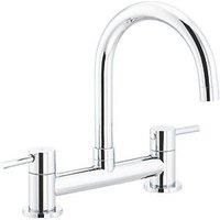 Streame by Abode ACT3030 Galley Contemporary Deck-Mounted Deck Mixer Swan Chrome (573JM)