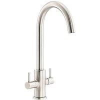 Streame by Abode Marido Swan Dual Lever Mono Mixer Brushed Nickel (492JM)