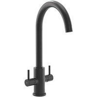 Streame by Abode Marido Swan Dual Lever Mono Mixer Matt Black (513JM)