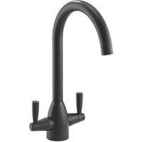 Abode Zermat Swan DualLever Mono Mixer Matt Black (796JM)