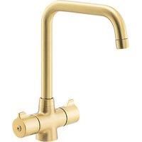 Streame by Abode Crescendo Quad Dual-Lever Mono Mixer Brushed Brass (710JM)