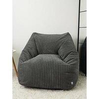 Rucomfy Fabric Jumbo Cord Snuggle Chair Beanbag - Ivory