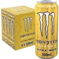 Monster Ultra Gold Energy Drink 4 x 500ml