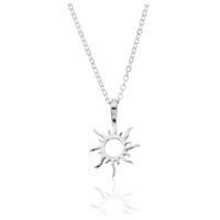 HNTR Radiant Dawn Silver Sun Necklace - Exquisite Silver Plated Sun Pendant Necklace