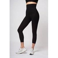 Tlc Sport Performance High Tummy Control Extra Strong Compression Cropped Legging - Black