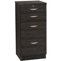 R White Four Drawer Filing Cabinet, Black Havana