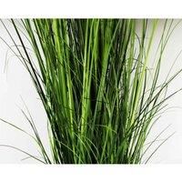 Artificial Extra Large Grass Plant with Silver Metal Plater 130cm