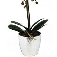 Orchids Plants Flowers Artificial Realistic - with Planters by Leaf Design