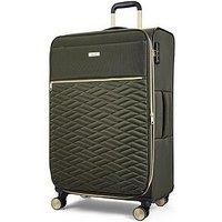 Rock Sloane Large Softside Expandable Suitcase in Khaki