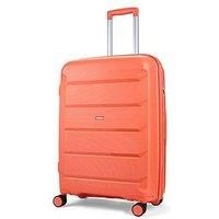 Rock Luggage Tulum Hardshell 8-Wheel Spinner Medium Suitcase -Peach Echo