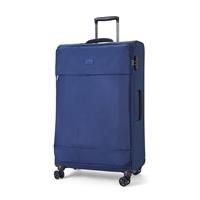 Rock Luggage Paris 8 Wheel Softshell Lightweight Large Suitcase With Lock -Navy