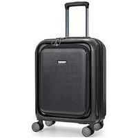 Rock Luggage Austin 8 Wheel Hardshell Pp Small Suitcase With Tsa Lock -Black