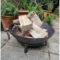 3 in 1 BBQ Fire Pit Kadai Steel Cooking Bowl 60cm dia. Authentic Hand Made Steel Indian Karai with stand and grill