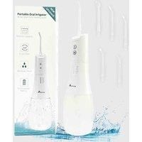 Hirix Alivio Oral Water Flosser Dental Irrigator 5 Jet Tips Cordless Teeth Cleaner