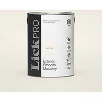 LickPro Exterior Smooth Masonry Paint White 03 5Ltr (355FW)