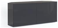 Frank Olsen INTELCOR1200LED-GRY Gloss Grey Corner TV Cabinet For TVs Up To 60 inch with LED Lighting and Alexa Compatibility