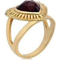 Rachel Jackson Electric Love Statement Garnet Heart Ring