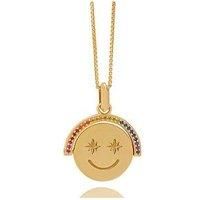 Rachel Jackson Rainbow Happy Face Spinning Necklace