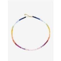 Rachel Jackson London Rainbow Happy Face Gemstone Necklace