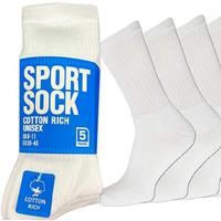 12 Packs Sports Socks White Regular 6-11