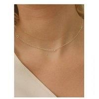 Elk & Bloom Simple Silver Choker Chain Necklace - Silver