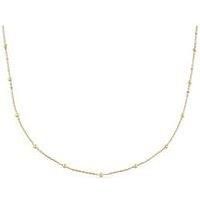 Dainty 14K Gold Bead Choker Necklace