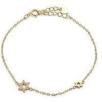 14K Gold Dainty Star Bracelet