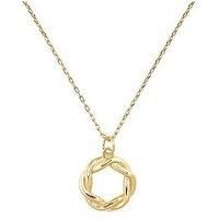 14K Gold Circle Necklace